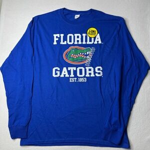 Florida Gators Hanes Long Sleeve T-Shirt Blue College NCAA‎ Football Large